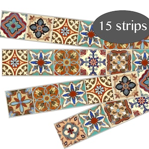 15steps Stair Riser Vinyl Strips Removable Sticker Peel & Stick : Spanish Mexican TR003-B