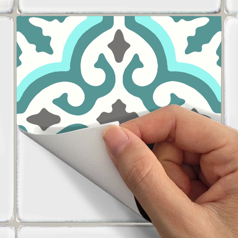 Tile Sticker Kitchen Bath Floor Wall Waterproof & Removable Etsy