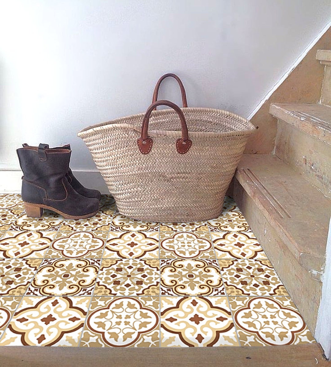 Tile Decal Rug Tile Decals - Tiles for Kitchen/bathroom Back Splash/floor: Bmix3br - Etsy