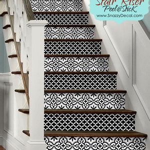 15pc Stair Riser Vinyl Strips Removable Sticker Peel & Stick:  F60M1