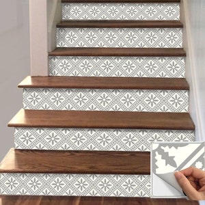 Stair Riser Vinyl Strips 15 steps Removable Sticker Peel & Stick: A69G