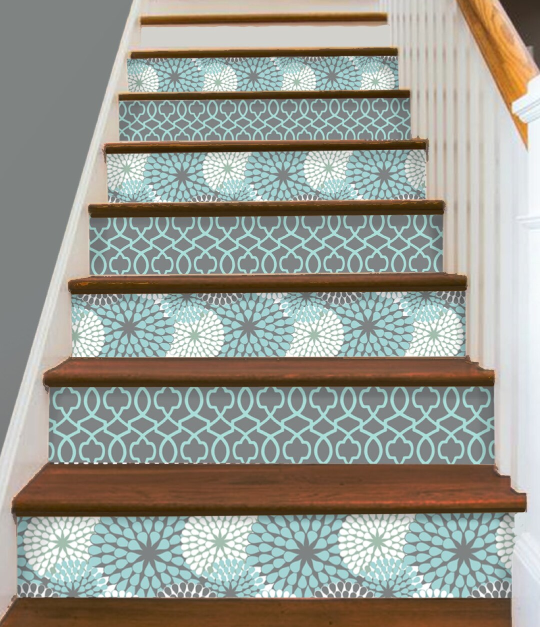 Stair Riser Sticker Strips Removable Vinyl Peel & Stick for 15 Steps ...