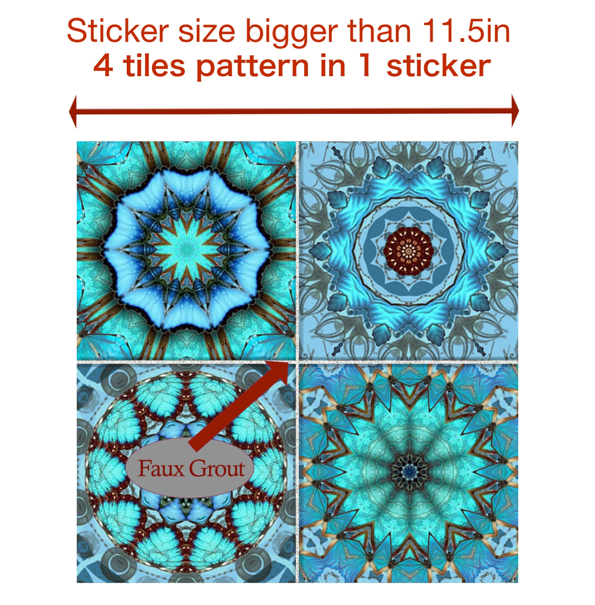 Wall Tile Decals Vinyl Sticker WATERPROOF Tile or Wallpaper Etsy