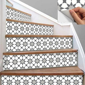 Stair Riser Vinyl Strips 15 steps Removable Sticker Peel & Stick : A89