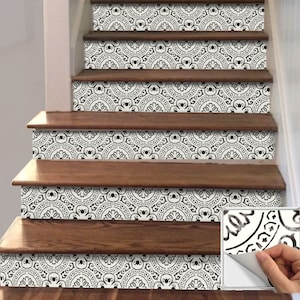 Stair Riser Vinyl Strips 15 steps Removable Sticker Peel & Stick: A72