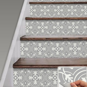 Stair Riser Vinyl Strips 15 steps Removable Sticker Peel & Stick: A98