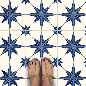 Tile Sticker Kitchen, bath, floor, wall Waterproof & Removable Peel n Stick: A58N Navy