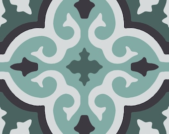 Tile Stickers Vinyl Decal WATERPROOF REMOVABLE for kitchen bath WAL floor or stair : M004