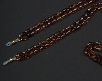 ACRYLIC eyewear chain brown