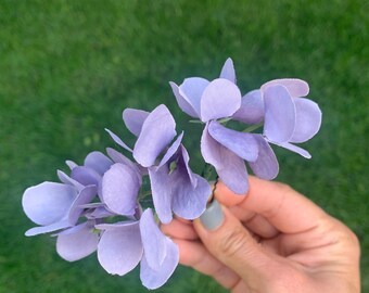 Lavender Hydrangea Hair Pins: Set of 3 Flower Hair Accessories