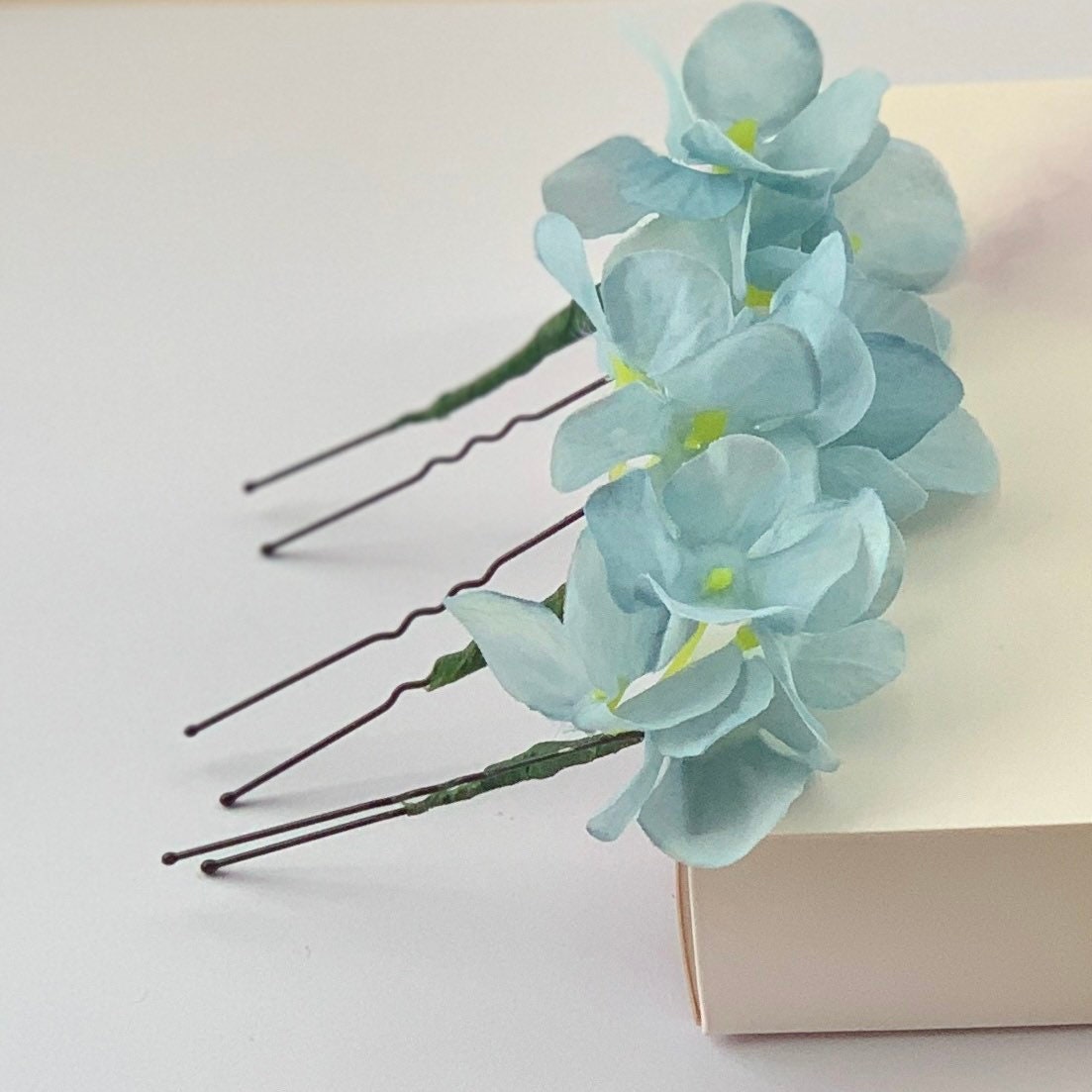 Dusty Blue Hydrangea Flower Hair Clip: Bridal Wedding Barrette - Etsy
