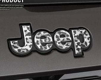 Decalcomania con emblema Jeep con stampa animalier - Wrangler, Grand Cherokee, Gladiator