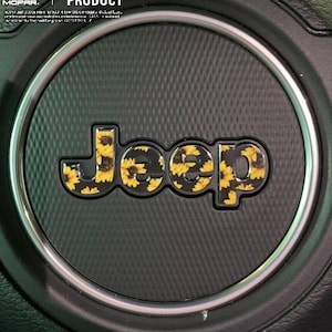 Sunflower Steering Wheel Jeep Sticker Decal, Wrangler JK, JL, Gladiator, Renegade, Grand Cherokee, Compass, Patriot, Liberty