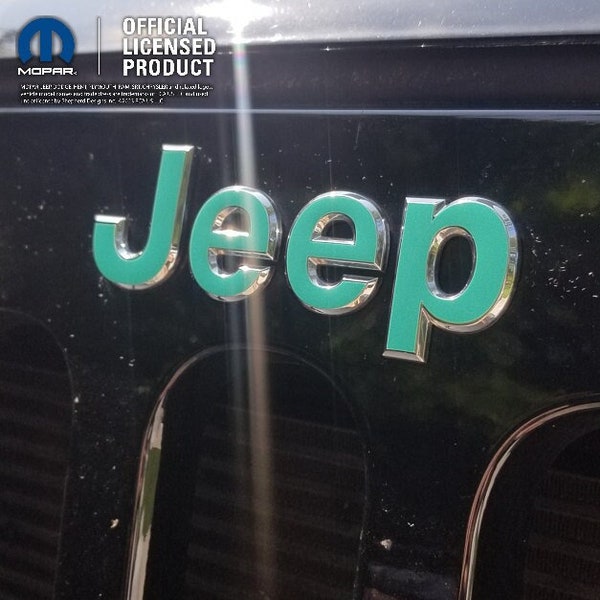 Jeep Custom Color Emblem Sticker Decal, Wrangler JK, TJ, JL, yj, Gladiator, Renegade, Cherokee, Grand Cherokee, Compass, Liberty, Patriot