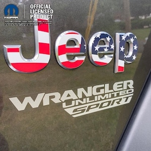 Jeep Amerikanische Flagge Aufkleber Emblem Aufkleber, Wrangler JK TJ JL, Gladiator, Renegade, Cherokee, Grand Cherokee, Kompass, Freiheit, Patriot, Aufkleber