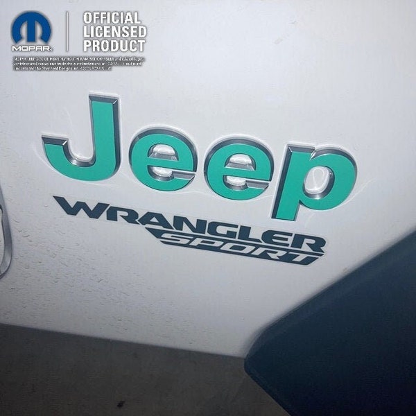 Jeep Custom Color Emblem Sticker Decal, Wrangler JK, TJ, JL, yj, Gladiator, Renegade, Cherokee, Grand Cherokee, Compass, Commander