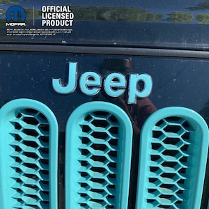 Jeep Custom Color Emblem Sticker Decal, Wrangler JK, TJ, JL, yj, Gladiator, Renegade, Cherokee, Grand Cherokee, Compass, Liberty, Patriot image 1