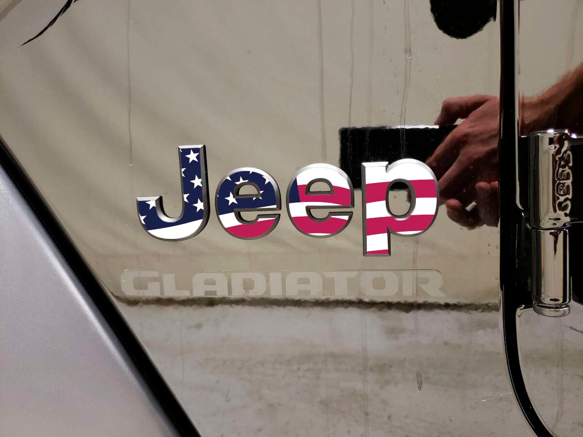 Jeep Gladiator 2020 Grayscale American Flag Tailgate Fender | Etsy