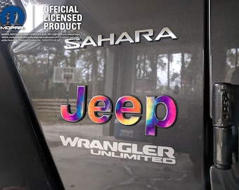 Jeep Tie Dye Decal Emblem Decal, Wrangler JK TJ JL, Gladiator, Renegade, Cherokee, Grand Cherokee, Compass, Liberty, Patriot, Sticker
