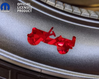 Calcomanía holográfica de cristal para ruedas de Jeep - Wrangler JK, JL (paquete de 5)