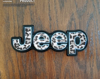 Sticker embleem jeep met dierenprint: Wrangler, Cherokee, Gladiator