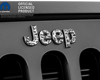 Sticker sticker met dierenprint jeep embleem: Wrangler, Cherokee, Gladiator