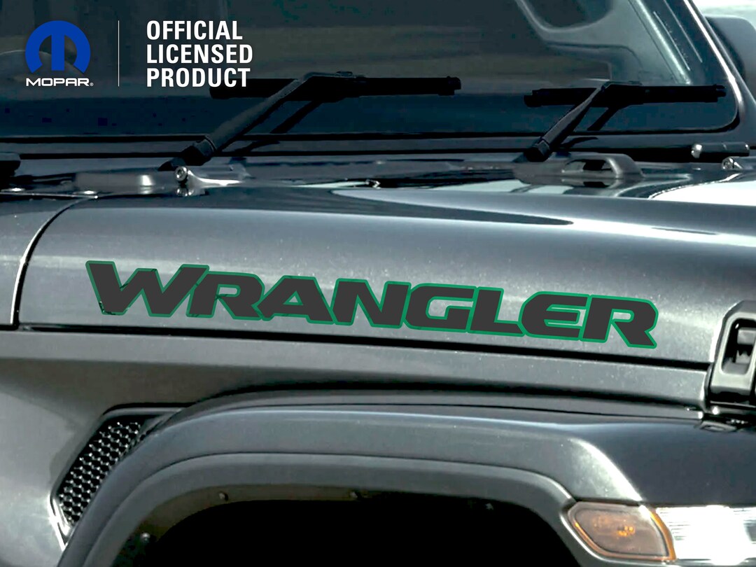 Chrome Rubicon Style Jeep Hood Decal Sticker Wrangler Unlimited