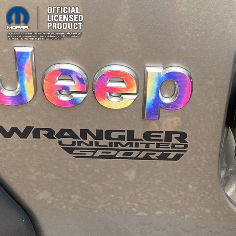 Jeep Tie Dye Decal Emblem Decal, Wrangler JK TJ JL, Gladiator, Renegade ...