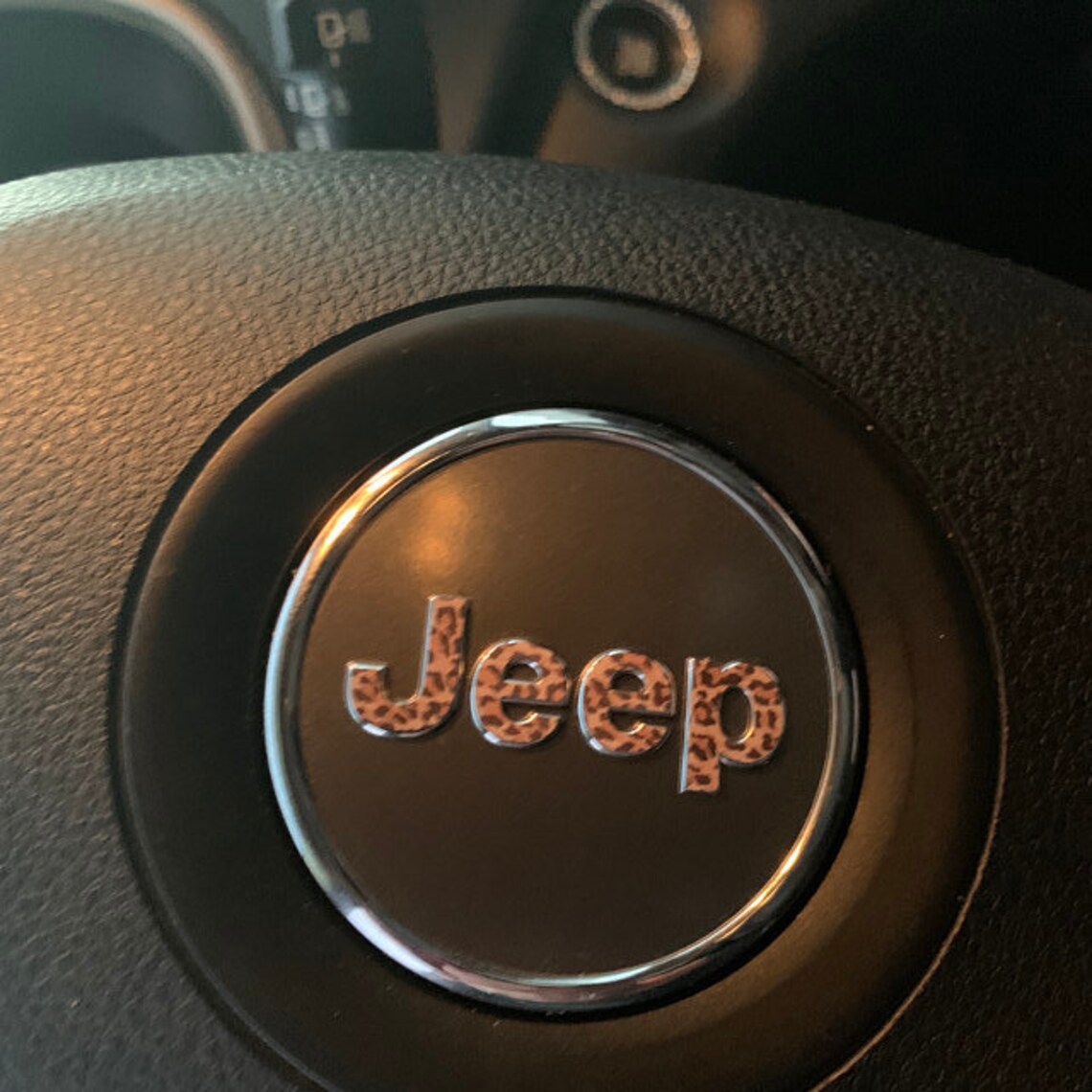 Steering Wheel Animal Print Jeep Emblem Sticker Decal Etsy