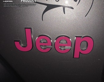 Jeep Custom Color Emblem Sticker Decal, Wrangler JK, TJ, JL, yj, Gladiator, Renegade, Cherokee, Grand Cherokee, Compass, Commander