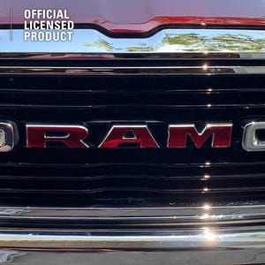 Chrome -  2019-2026 RAM 1500 Grille Tailgate Emblem Decal Overlay | Big Horn | Laramie | Limited | Longhorn | Rebel | Tradesman, TRX