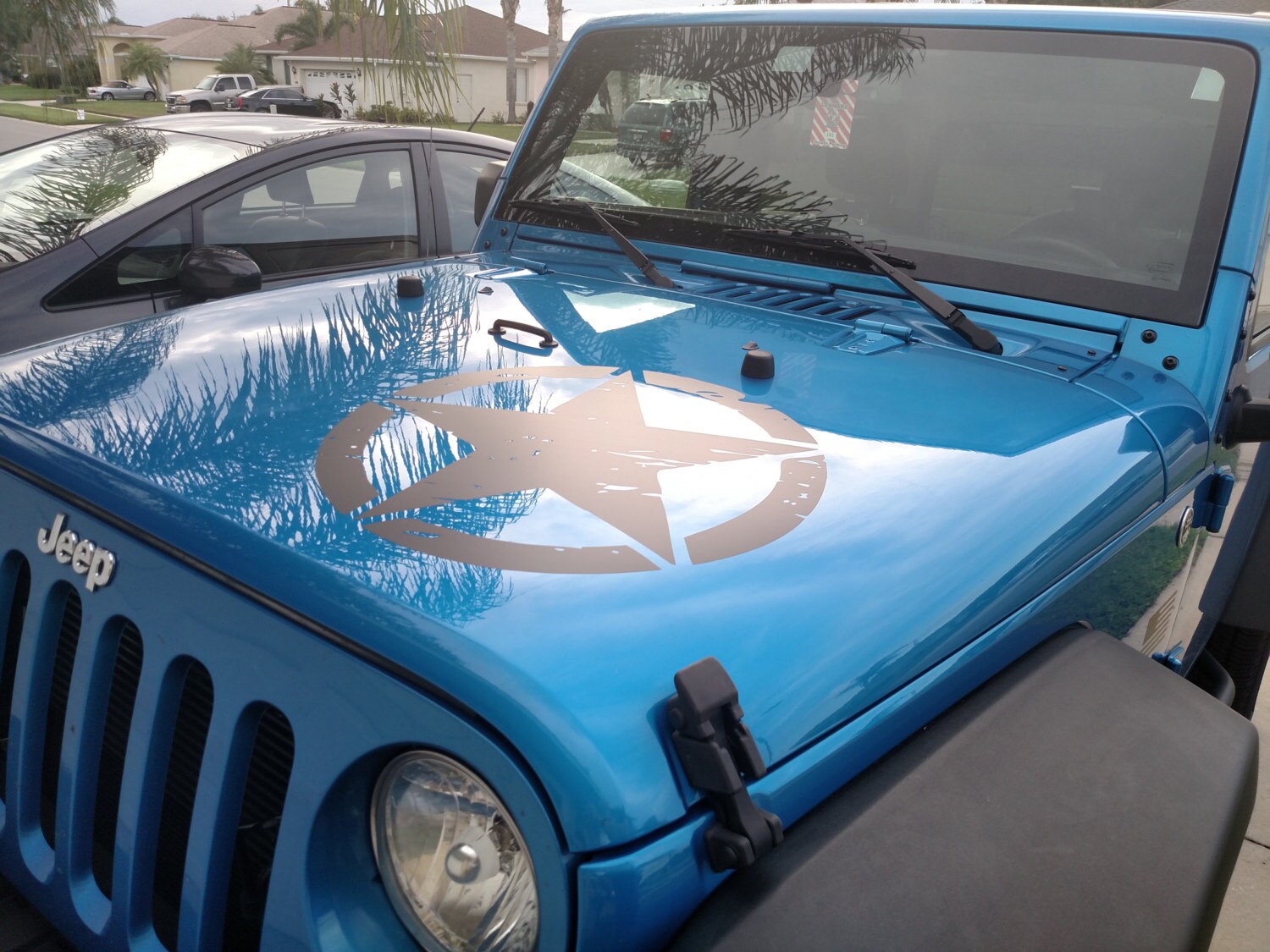 Jeep Wrangler 20 Oscar Mike Hood Blackout Army Star Etsy