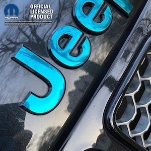 Chrome Jeep Emblem Sticker Decal, Wrangler JK, TJ, JL, Gladiator, Renegade, Cherokee, Grand Cherokee, Compass, Liberty, Patriot