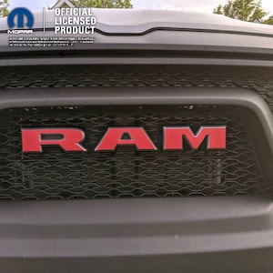 2019-2025 RAM 1500 Grille Tailgate Emblem Overlay Decal | RAM 1500 Custom Color | Big Horn, Laramie, Longhorn, Rebel, Tradesman, TRX, Rebel