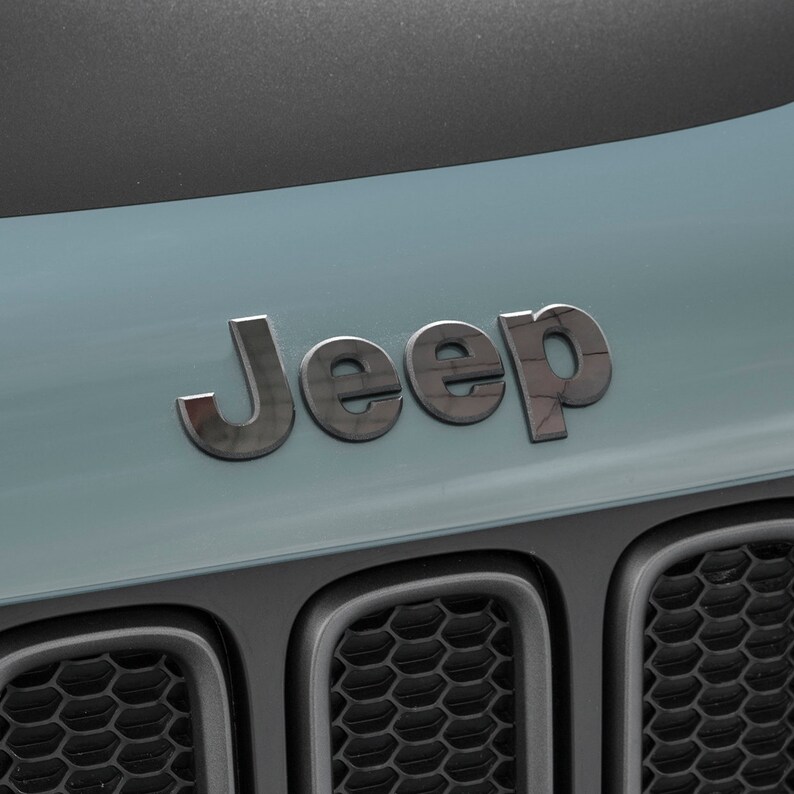 Chrome Jeep Renegade 2015 2020 Sticker Decal Emblem Overlay Etsy