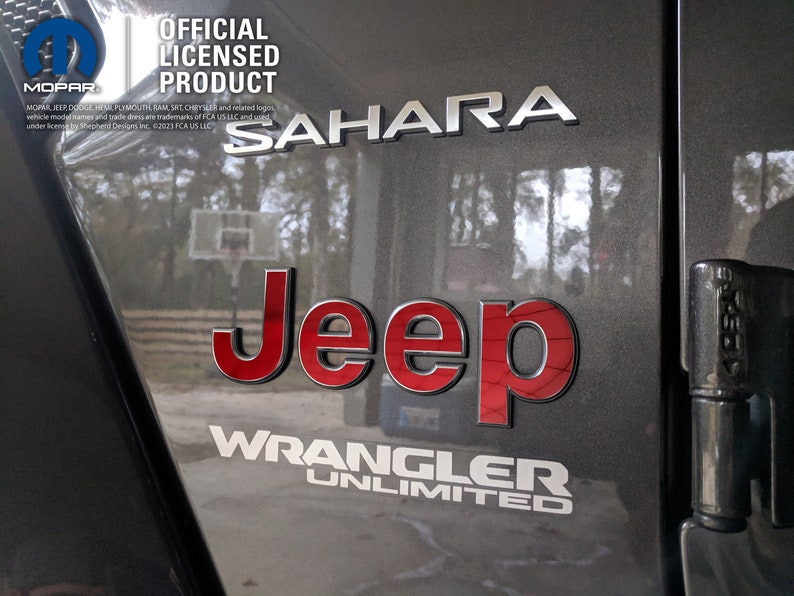 Chrome Jeep Emblem Sticker Decal, Wrangler JK, TJ, JL, Gladiator, Renegade, Cherokee, Grand Cherokee, Compass, Liberty, Patriot image 5