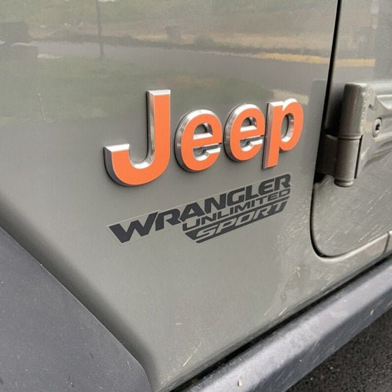 Custom Color Jeep Emblem Sticker Decal Wrangler JK TJ JL Etsy