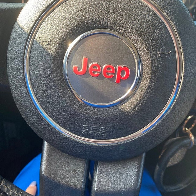 Steering Wheel CUSTOM Color Jeep Emblem Sticker Decal Etsy