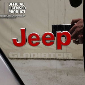 Jeep Custom Color Emblem Sticker Decal, Wrangler JK, TJ, JL, yj, Gladiator, Renegade, Cherokee, Grand Cherokee, Compass, Commander image 3