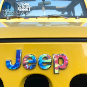 Jeep Tie Dye Decal Emblem Decal, Wrangler JK TJ JL, Gladiator, Renegade, Cherokee, Grand Cherokee, Compass, Liberty, Patriot, Sticker image 6