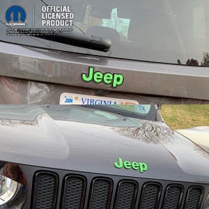 Jeep Custom Color Emblem Sticker Decal, Wrangler JK, TJ, JL, yj, Gladiator, Renegade, Cherokee, Grand Cherokee, Compass, Commander