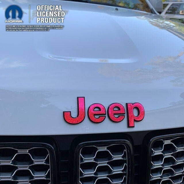 【激レア】ジープ チェロキー パズルポスター Holographic Sequins Jeep Emblem Sticker Decal, Wrangler JK