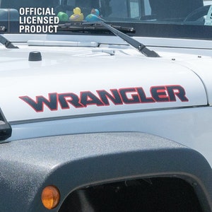 Jeep Wrangler Custom Hood Decal Sticker Wrangler | Unlimited | Gladiator | Mojave | Sahara | Willys | Text | Name