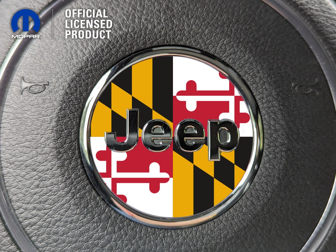 State Flag Jeep Steering Wheel Circle Sticker Decal, Wrangler JK, TJ