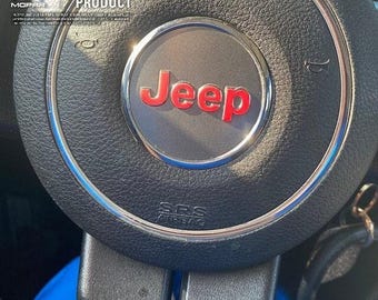 Steering Wheel Jeep Custom Color Jeep  Sticker Decal, Wrangler JK, JL, Gladiator, Renegade, Grand Cherokee, Compass, Patriot, Liberty