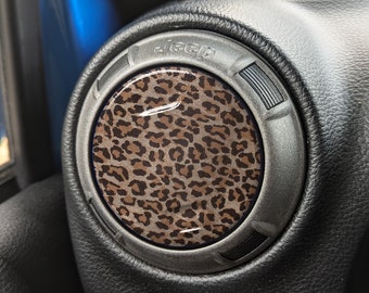 Sticker Jeep Wrangler ventilatierooster met dierenprint: JK, JL, gladiator (6 stuks)