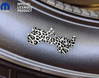 Adesivo per cerchione Jeep con stampa animalier - Mucca, Leopardo, Tigre, Giraffa - Confezione da 5