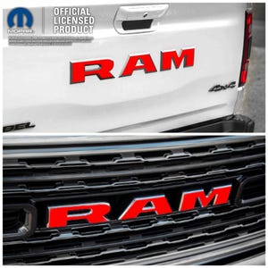 2019-2026 RAM 1500 Custom Color Decal Grille Tailgate | RAM Custom Color | Big Horn | Laramie | Limited | Longhorn | Rebel | Tradesman