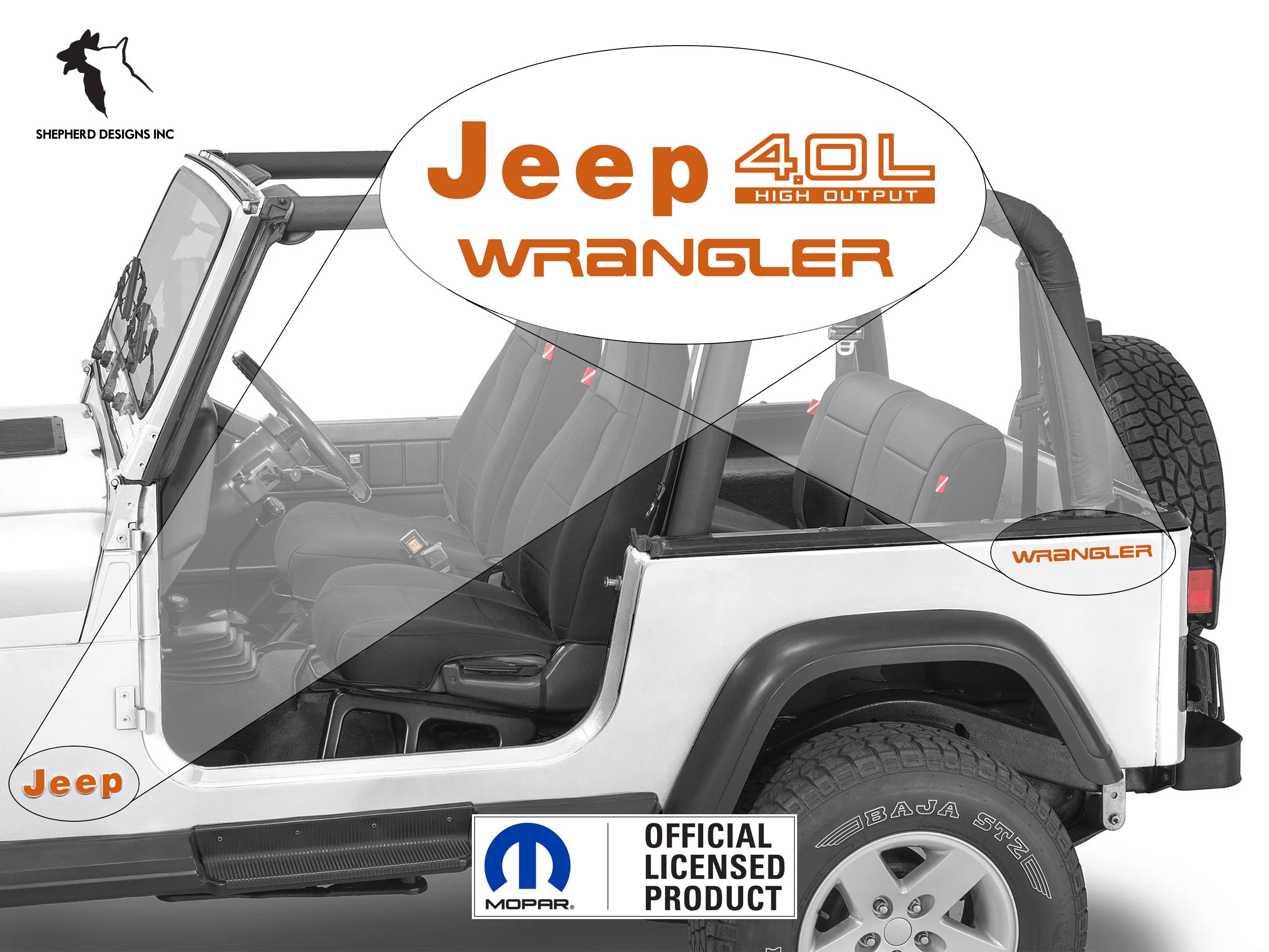 Jeep Wrangler YJ 1987-1995 OEM / FACTOY Body Decal Emblem Logo - Foto 12