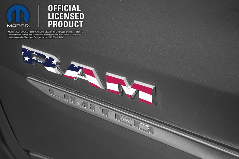 RAM 1500 American Flag Decal Sticker Doors